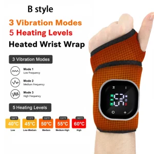 Wrist Massager with Heat Black Rechargeable Brace - Thumbnail Image 7