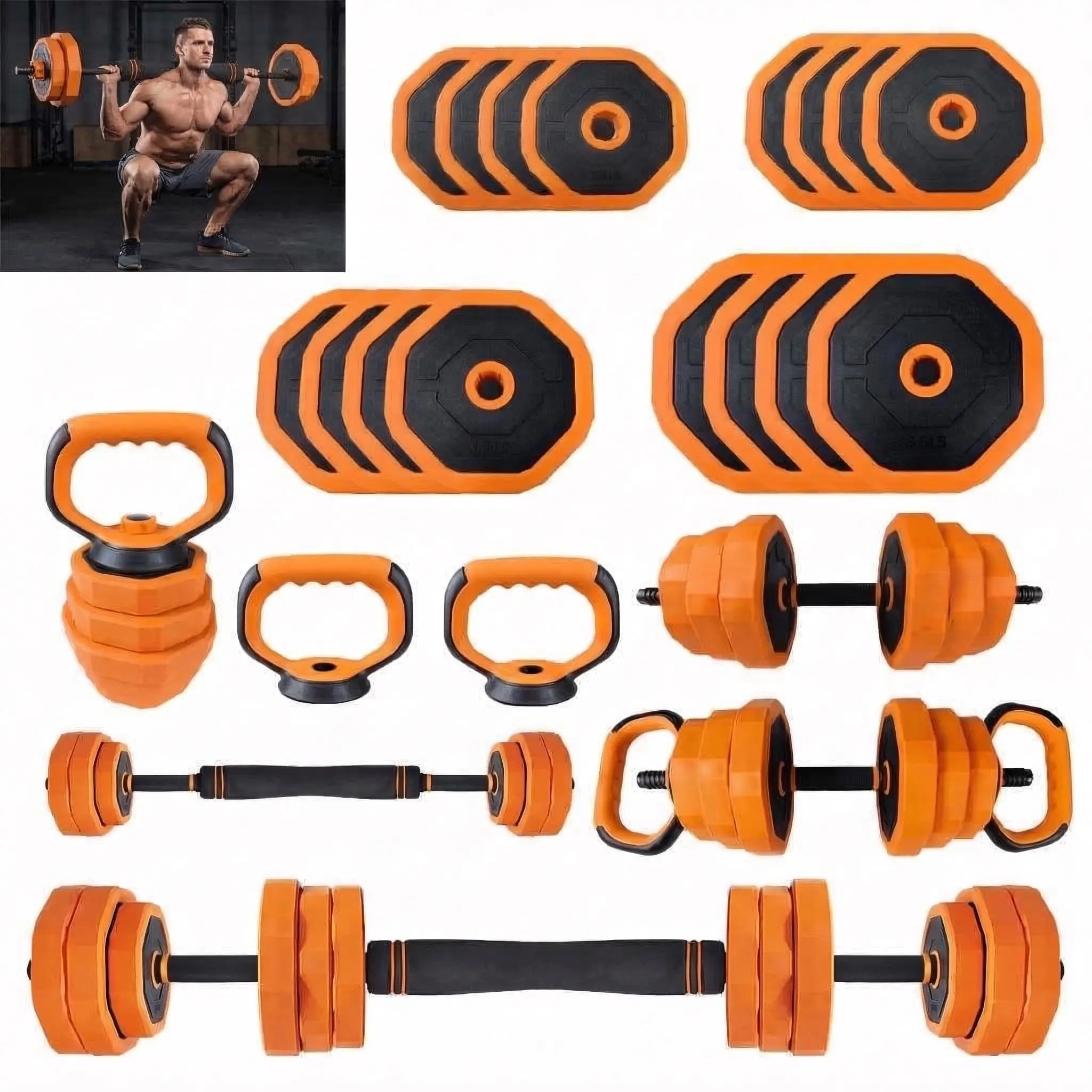 Adjustable Dumbbells, 44lbs Free Weight Set - Image 1